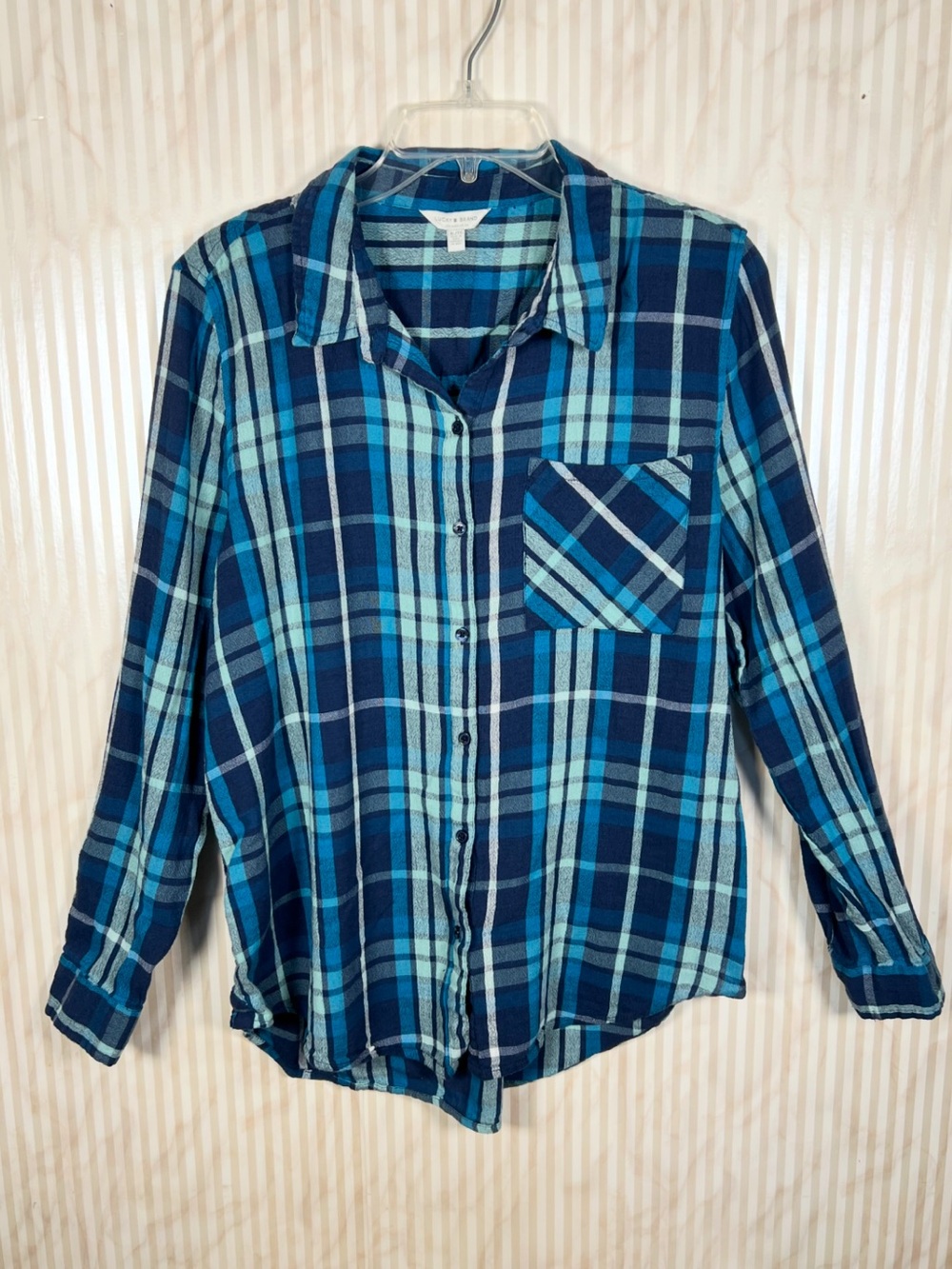 Lucky Blue Plaid Long Sleeve Shirt - Picture 2 of 9